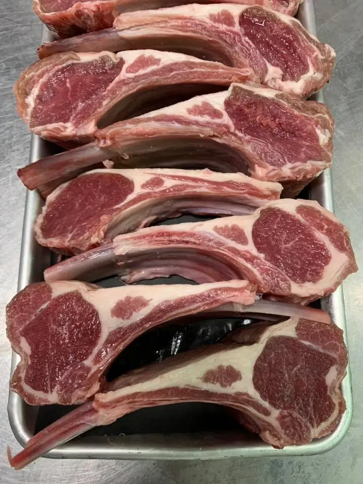 Fresh cut meats in the butcher case