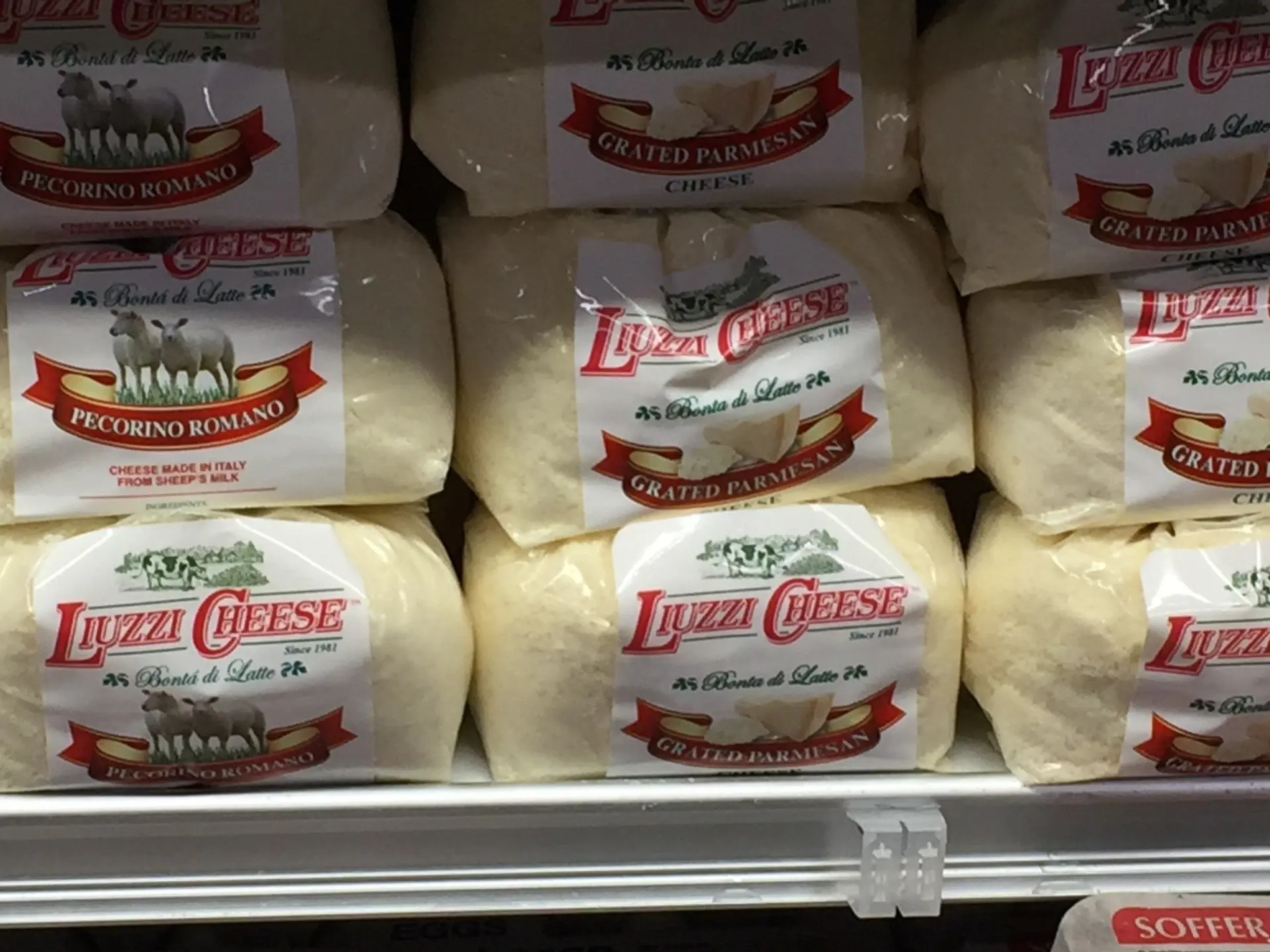 Liuzzi fresh cheeses in the refrigerated case