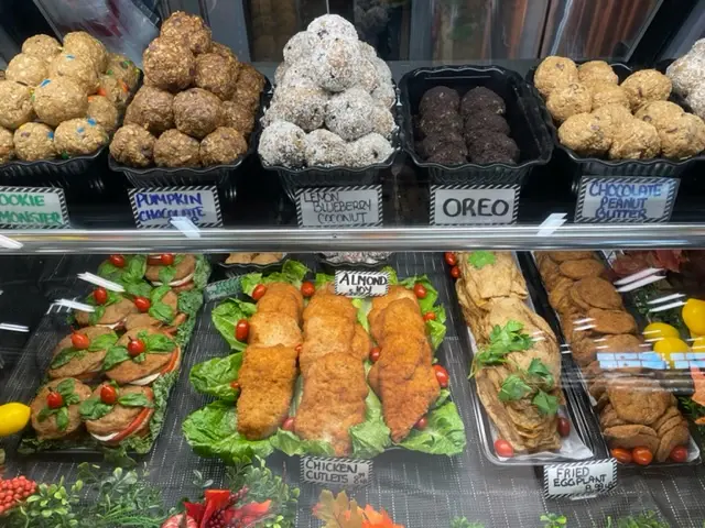 Prepared salads and sides in the deli case