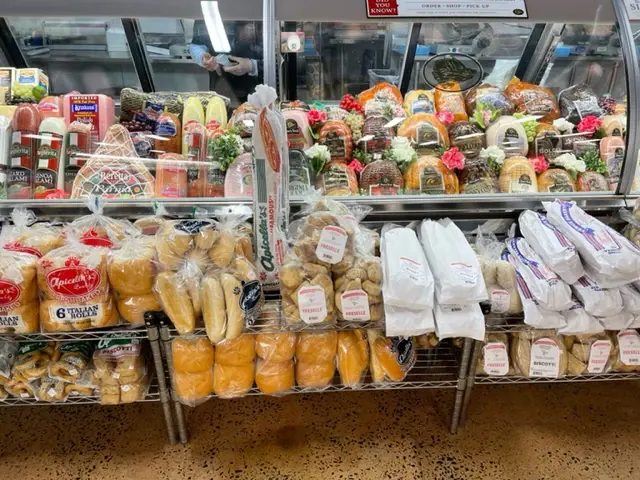 Sandwiches and prepared items in the deli case