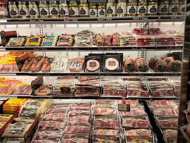 The refrigerated deli aisle