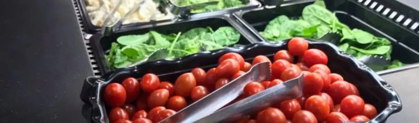 Freshly prepared salads in the deli case