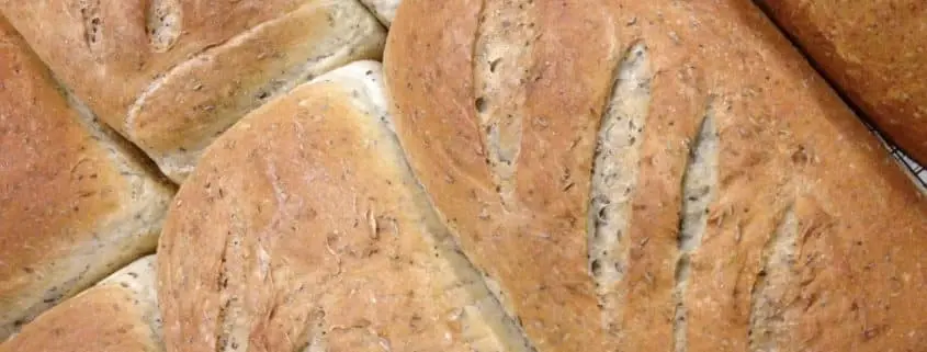 Fresh loaves of Italian bread