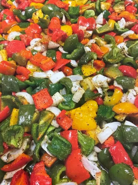 House-roasted peppers