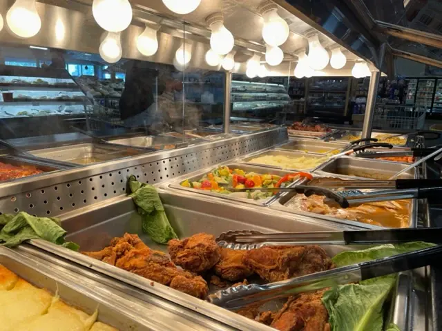 Hot prepared foods in the specials case
