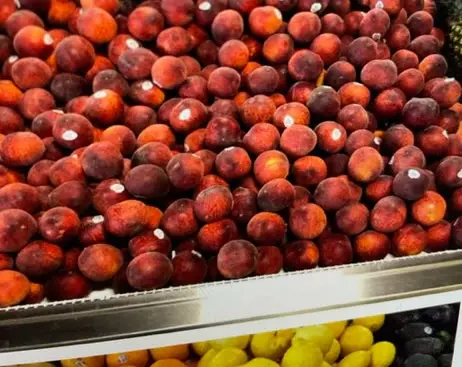 Nectarines and stone fruit on the produce table