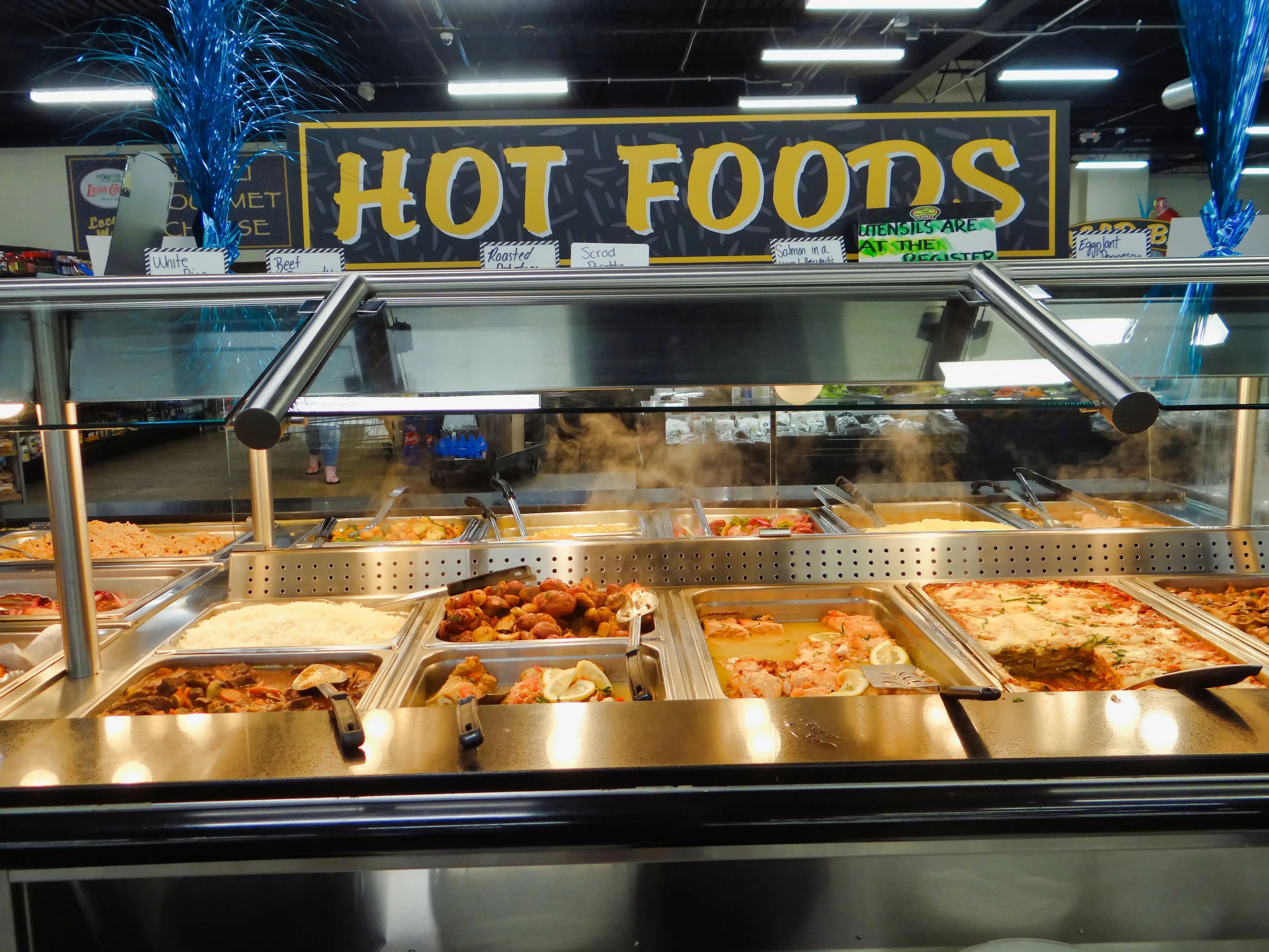 The hot foods bar