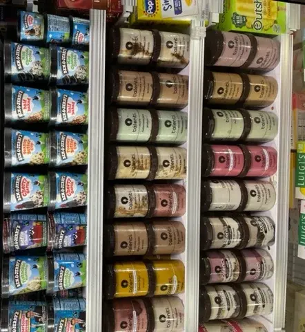 The ice cream freezer aisle